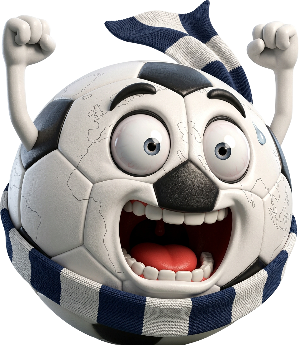 Wiz — the soccer-ball mascot of World FC, the wizard of world football